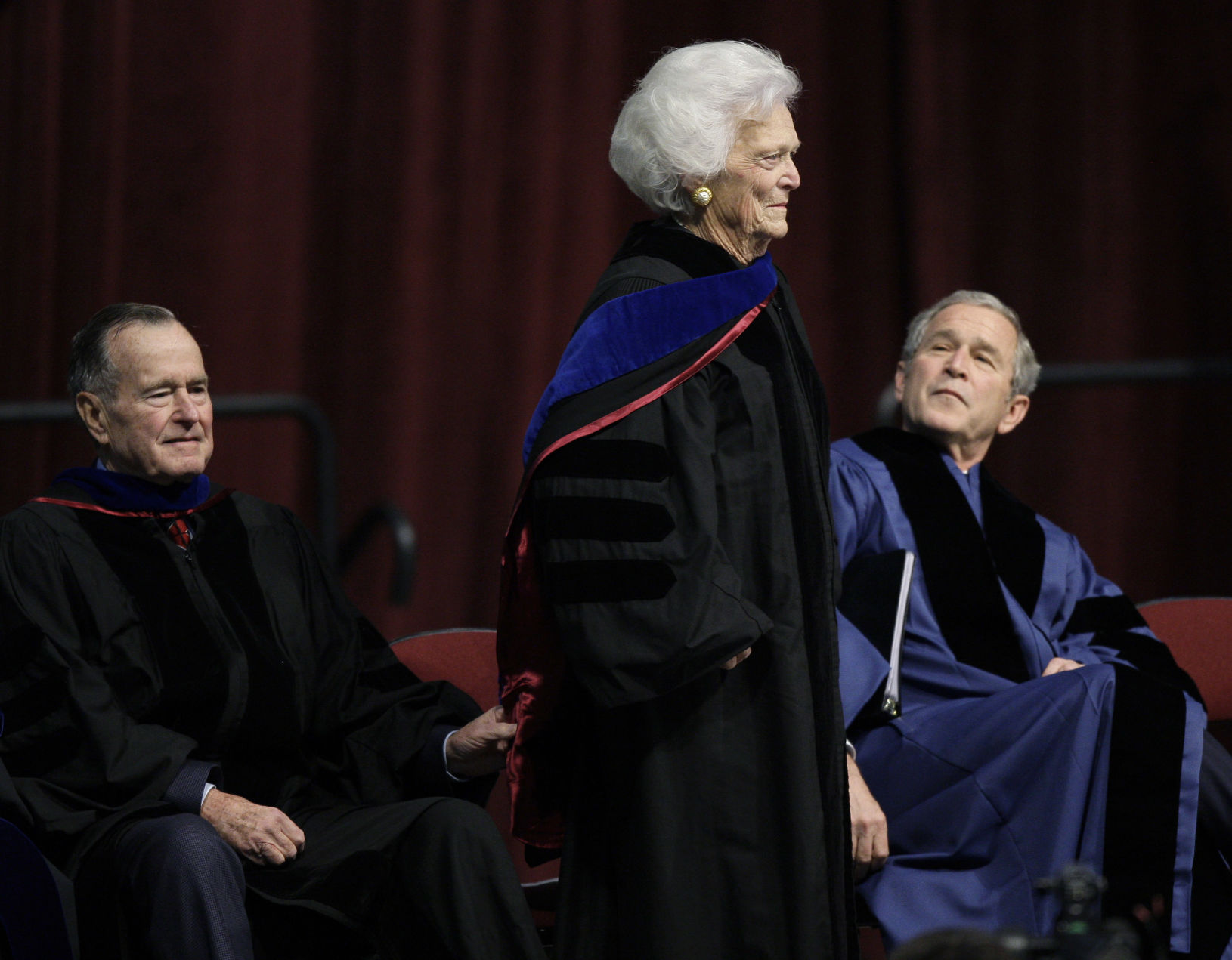 George W. Bush, George H.W. Bush, Barbara Bush